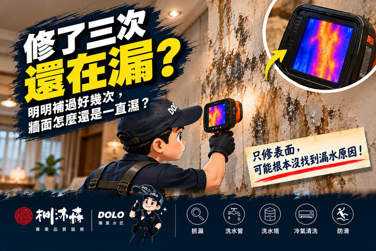 漏水修了三次還沒好？牆壁反覆滲水的原因是什麼？